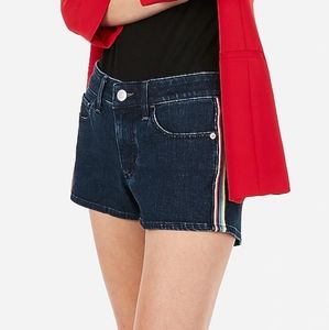NWT Express Low Rise Rainbow Side Jean Shorts